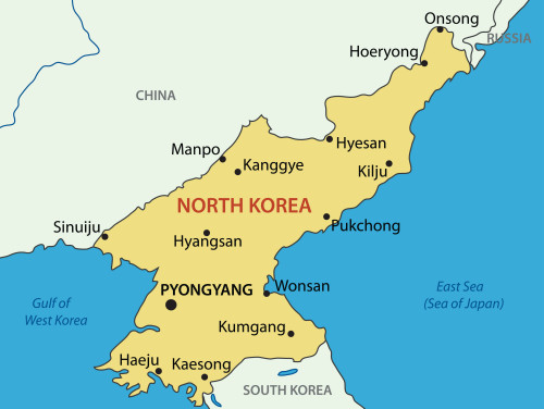Democratic People's Republic of Korea - vector map