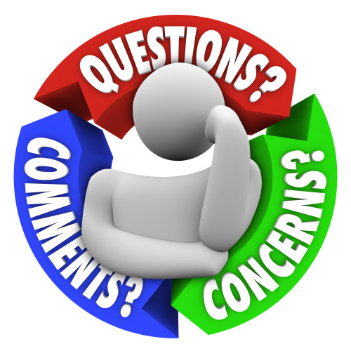 Questions Comments Concerns Customer Support Diagram via Fotolia