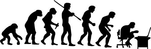 Human evolution vector